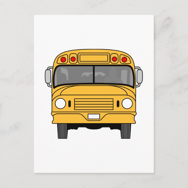 School Bus Front Postcard (Front)