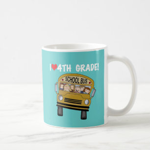 School Bus I Love 4th Grade Coffee Mug