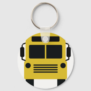 school bus icon keychain