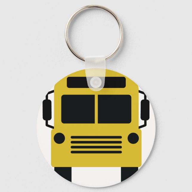 school bus icon keychain (Front)