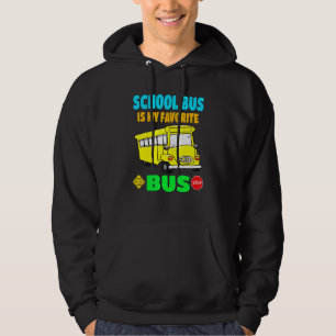 School Bus Is My Favourite Bus Toddler Boys Kids B Hoodie