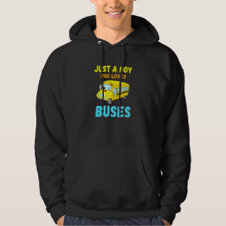 School Bus Just A Boy Who Loves Buses 9 Hoodie