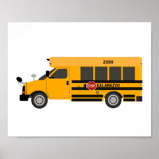 School Bus Kids Décor Print Poster