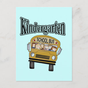 School Bus Kindergarten Tshirts and Gifts Postcard