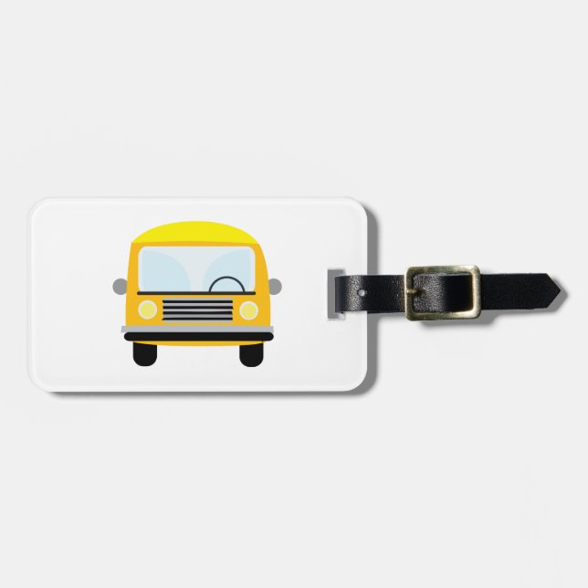 School Bus Luggage Tag (Front Horizontal)