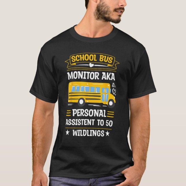 School Bus Monitor Bus Aide Attendant Student Deli T-Shirt (Front)
