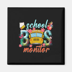 School Bus Monitor School Bus Driver Back To Schoo Magnet