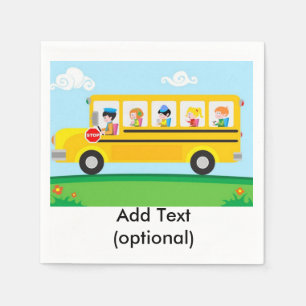 School Bus Paper Napkins