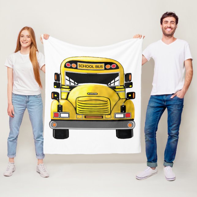 School Bus Personalized Blanket (In Situ)