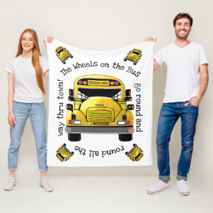 School Bus Personalized Blanket