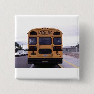 School Bus Picture 2 Inch Square Button