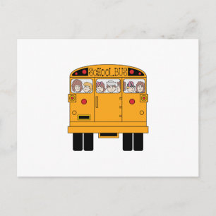 School Bus Rear Postcard