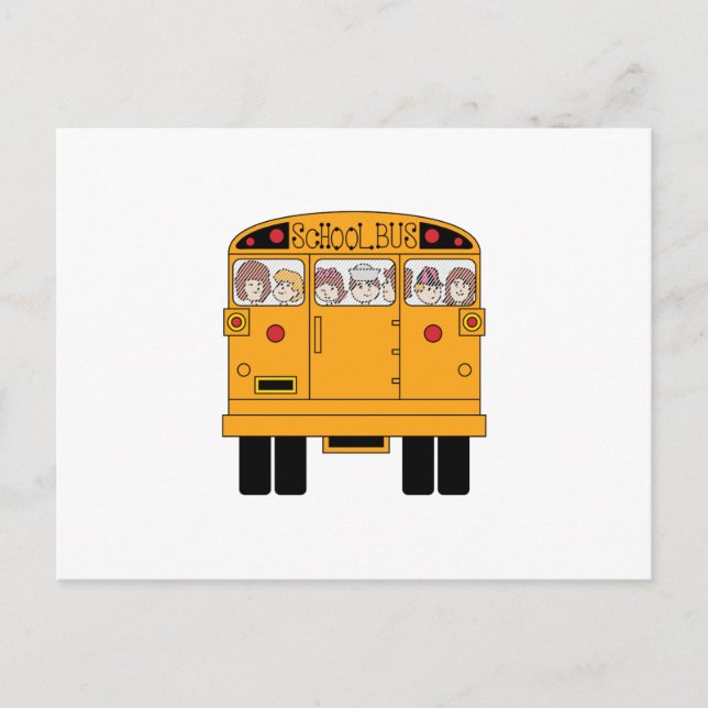 School Bus Rear Postcard (Front)