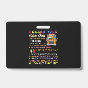 school bus safety rules badge