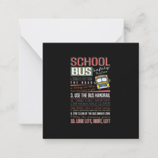 School Bus Safety Rules T , School Bus Driver Card