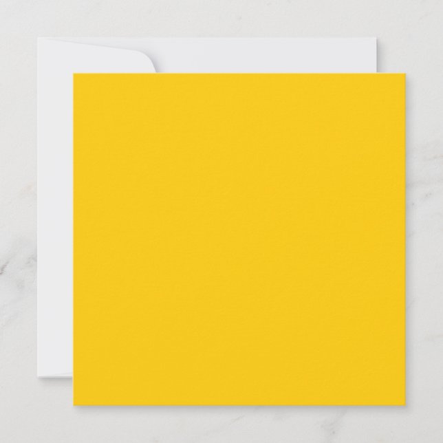 School Bus Safety Yellow Autumn Fall Solid Colour Card (Front)