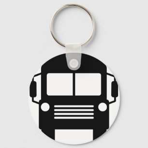 school bus sign keychain