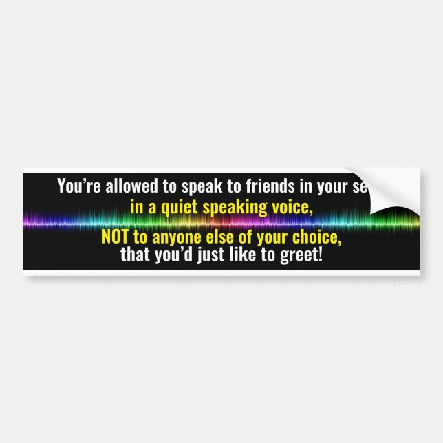 School Bus Speaking Rule Poem Bumper Sticker (Front)