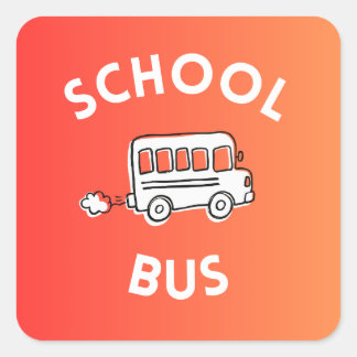 School Bus Sticker for Kids