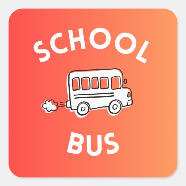 School Bus Sticker for Kids (Front)