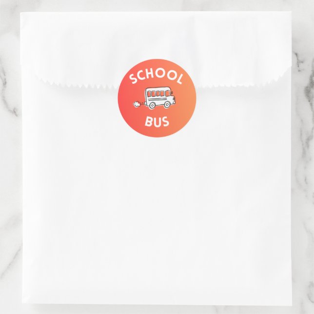 School Bus Sticker for Kids (Bag)