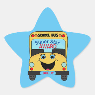 School Bus Super Star Award-Buddy Sticker