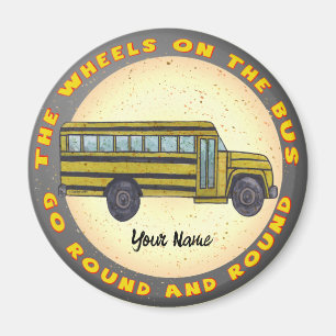School Bus Wheels Magnet