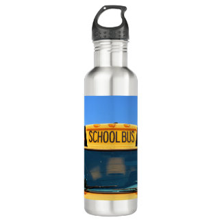 School Bus With Amber & Red Lights 710 Ml Water Bottle