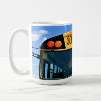 School Bus With Amber & Red Lights Coffee Mug