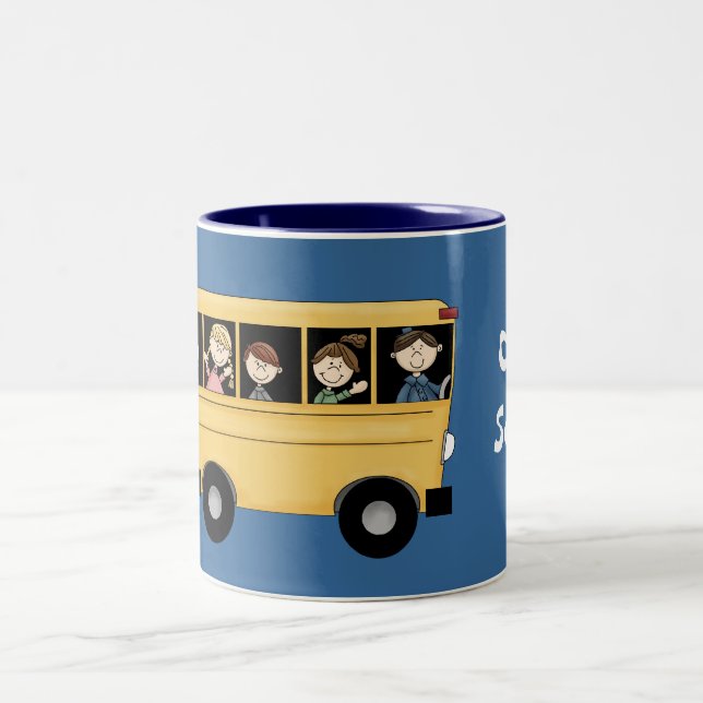 School Bus with Driver & Kid's Customizable Mug (Center)