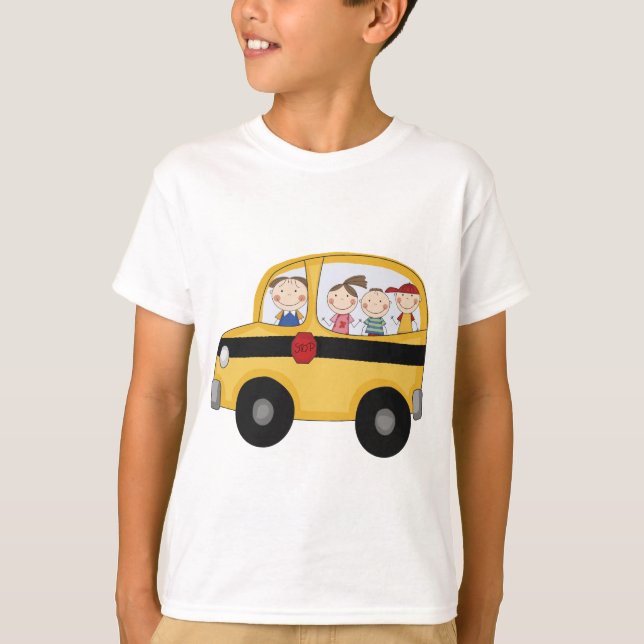 School Bus with Kids T-shirts and Gifts (Front)