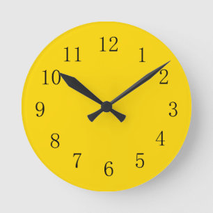 School Bus Yellow Kitchen Wall Clock