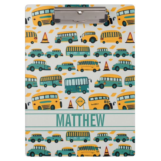 School Busses Clipboard (Front)