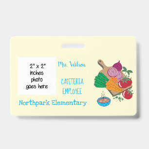 School Cafeteria Employee Photo Badge