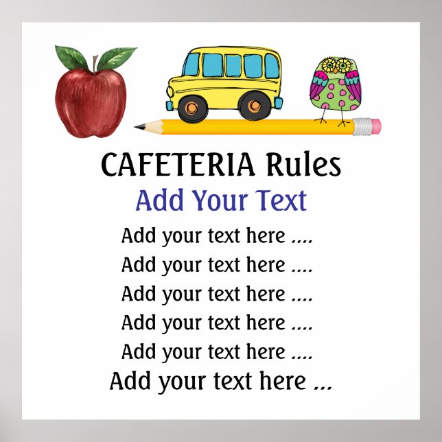 School Cafeteria Poster - SRF (Front)