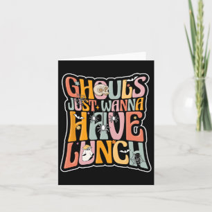 School Cafeteria Worker Back To School Halloween L Card