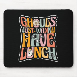 School Cafeteria Worker Back To School Halloween L Mouse Pad