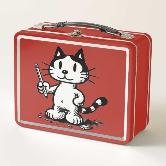 School Cat Lunchbox  (Front)