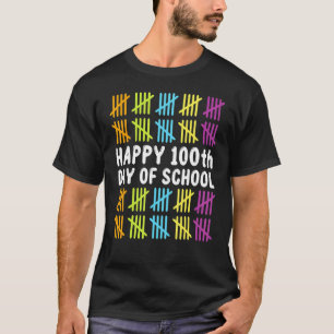 School Celebration Student Teacher Happy 100th Day T-Shirt