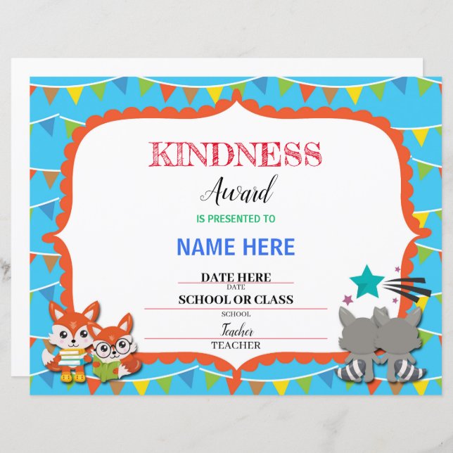 School Certificate (Front/Back)