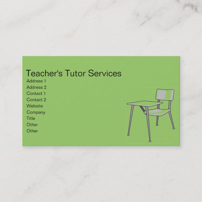 School Chair Business Card (Front)