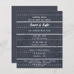 School Chalkboard Casual Wedding Invitation
