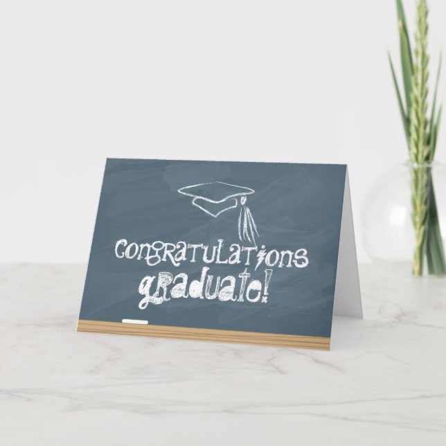 School Chalkboard Congratulations Graduate Card (Front)