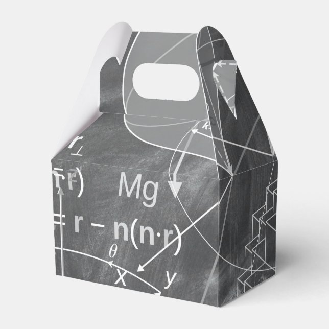 School Chalkboard Math Favor Box (Front Side)