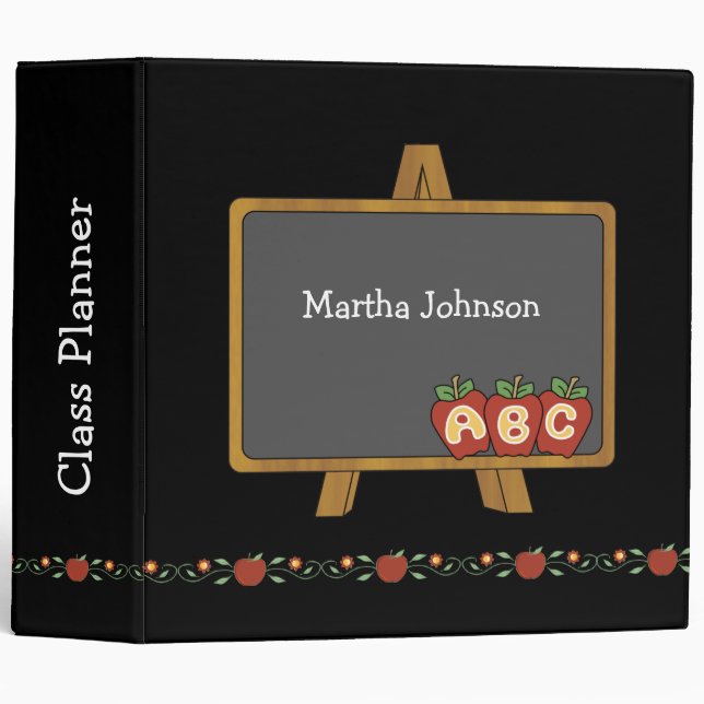 School Chalkboard Teacher's Binder (Front/Spine)
