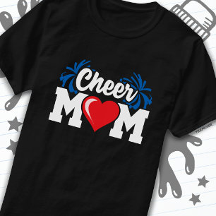 School Cheerleader Squad Sports Proud Cheer Mom T-Shirt