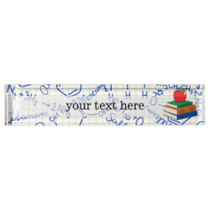 School chemical pattern nameplate