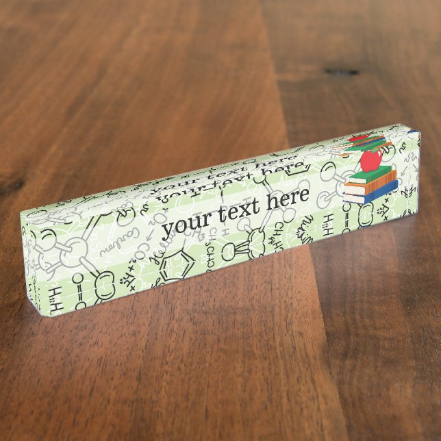 School chemical pattern nameplate (Side)