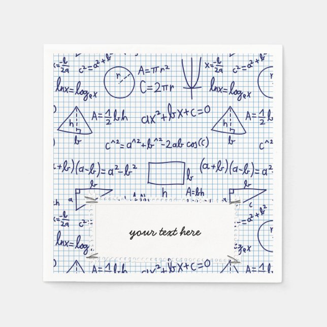 School chemical pattern napkin (Front)