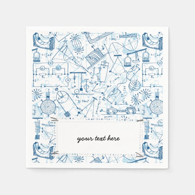 School chemical pattern napkin (Front)